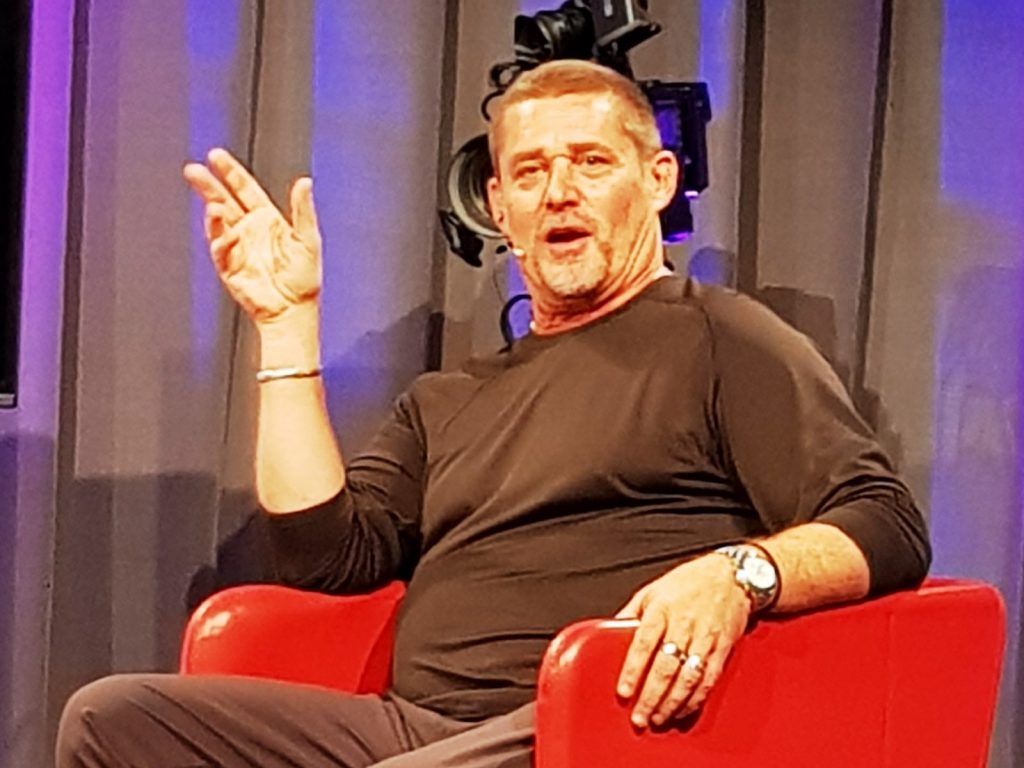 Dead Space co-creator Glen Schofield giving a masterclass at the Cité des Sciences in Paris in 2017