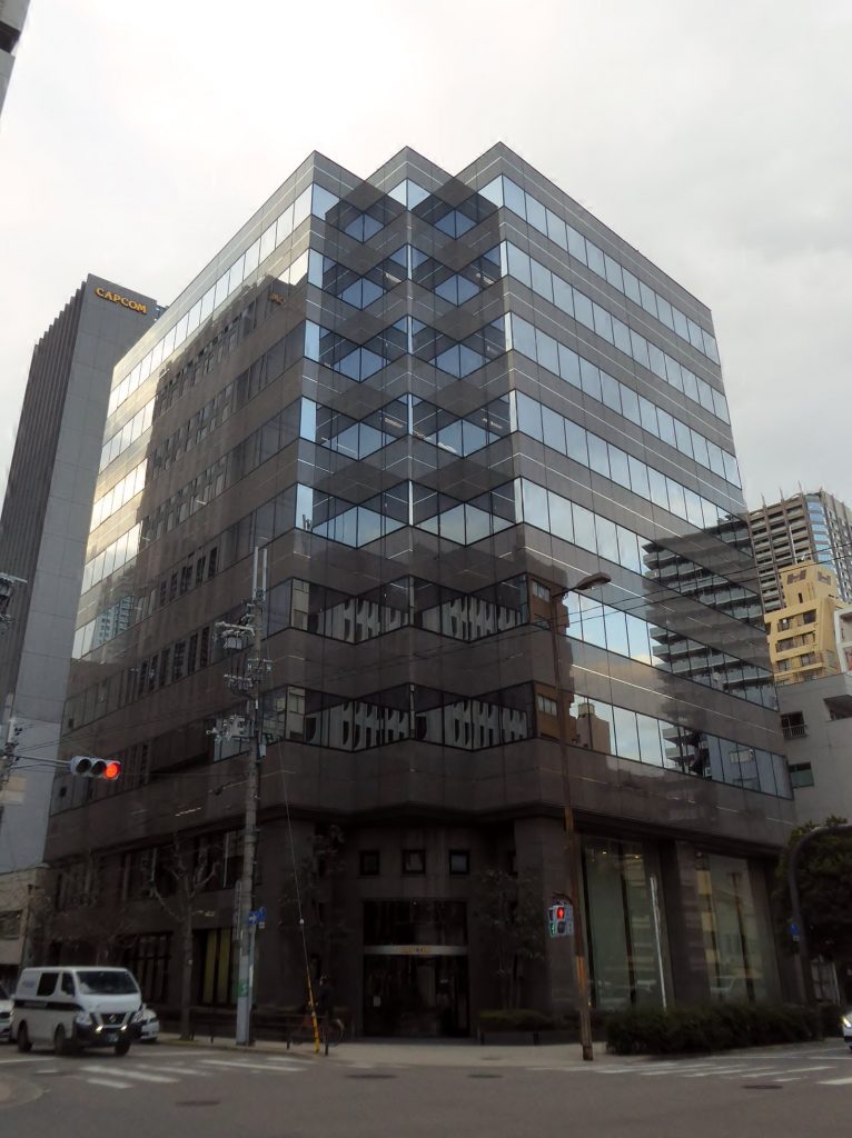 Exterior of the Capcom headquarters office building in Osaka, Japan