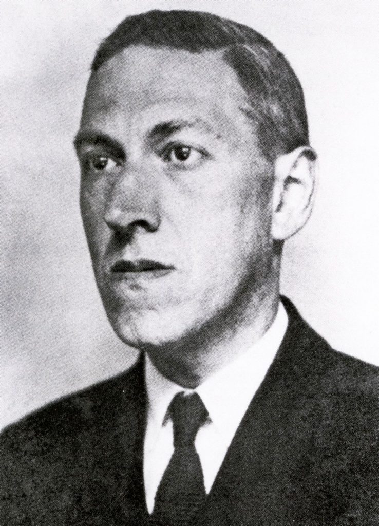 Black-and-white portrait photograph of horror author H. P. Lovecraft taken in June 1934